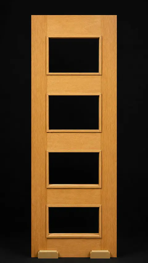 Puerta Interior Vidriada Mara Floreada UV 65 x 200 cm