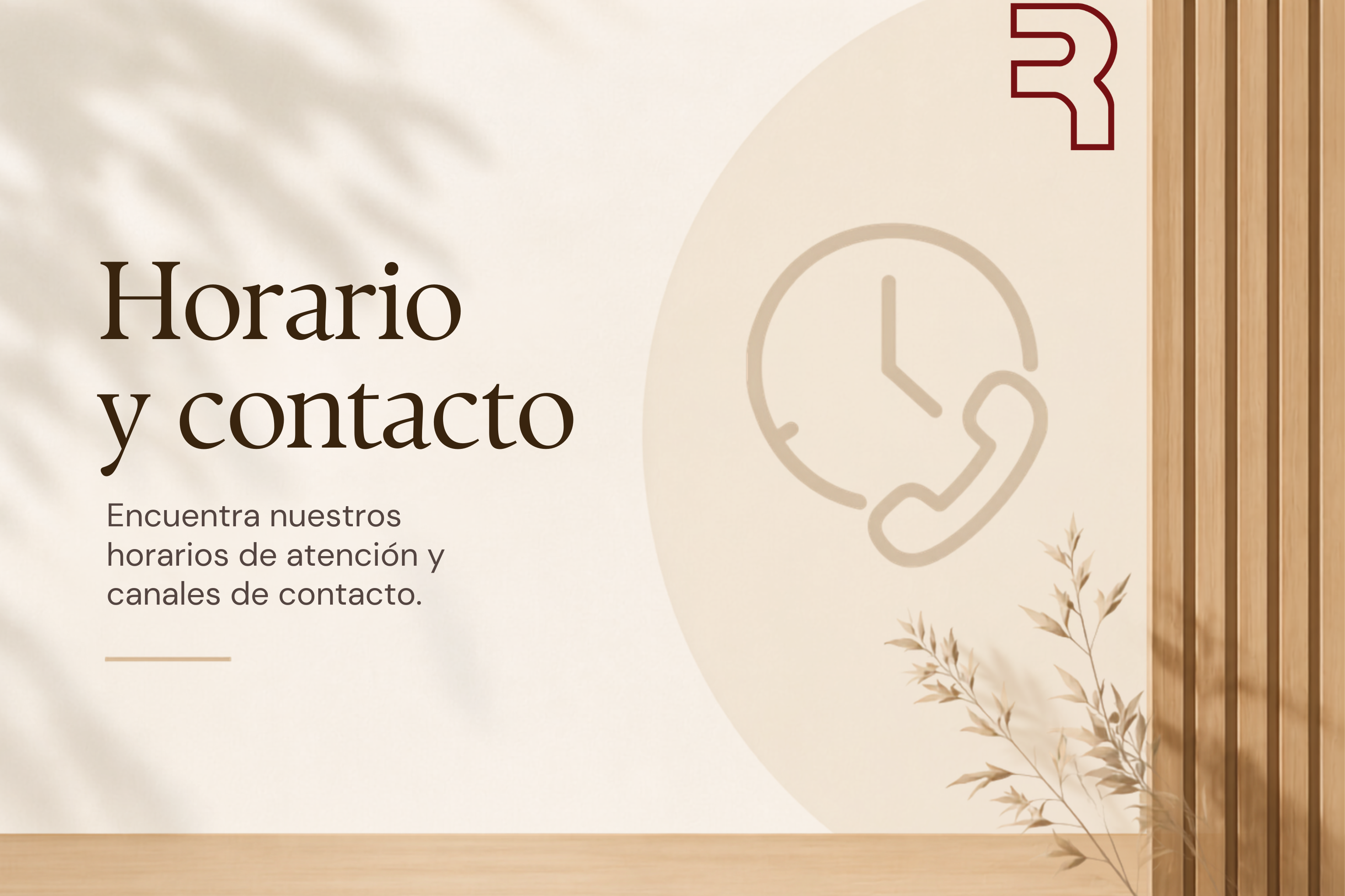 Horarios y contacto