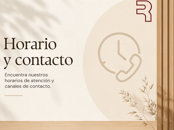 Horarios y contacto
