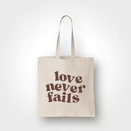 Tote Bag Vinyl Never Love Fails