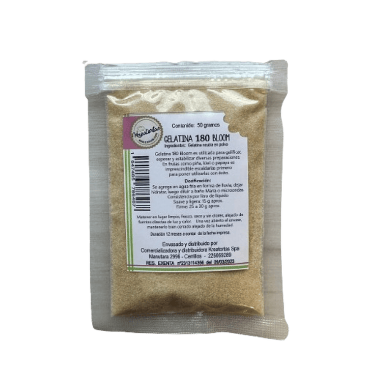 Gelatina Neutra 180 Bloom Kreatortas 50gr