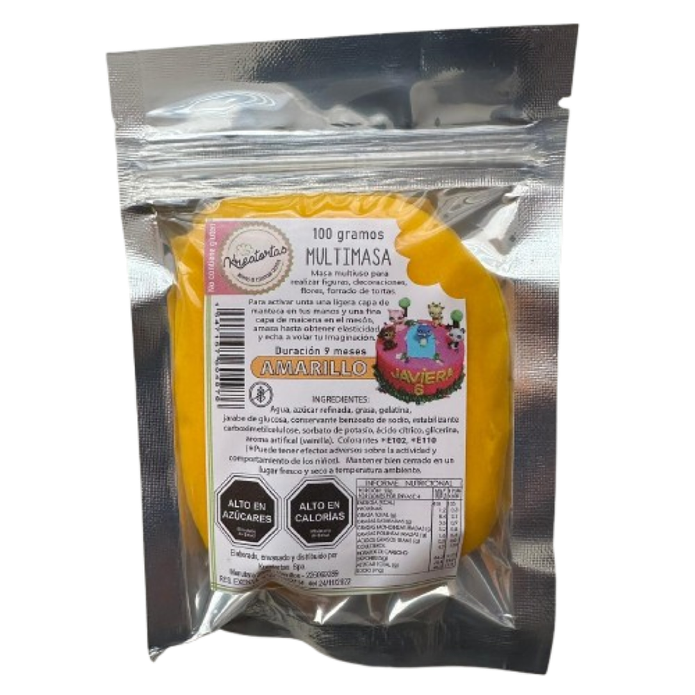 Multimasa Fondant Amarillo Kreatortas 100gr