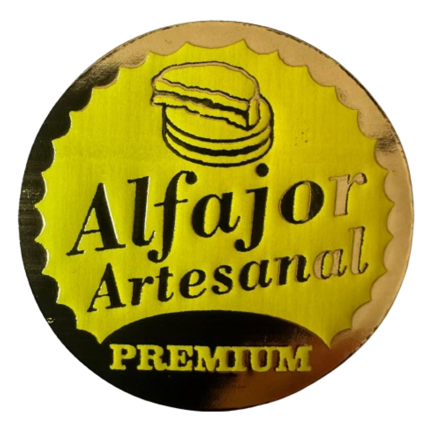 Sticker Alfajor Amarillo 100 unidades 38mm