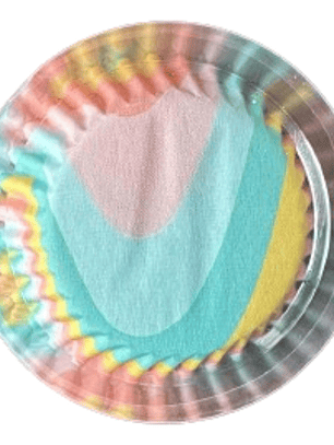 Capsulas Mini Cupcake Diseño E Ondas Color 100un