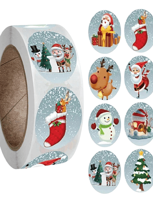Sticker Navidad B 50 Unidades 25mm