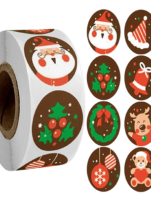 Sticker Navidad A 50 Unidades 25mm