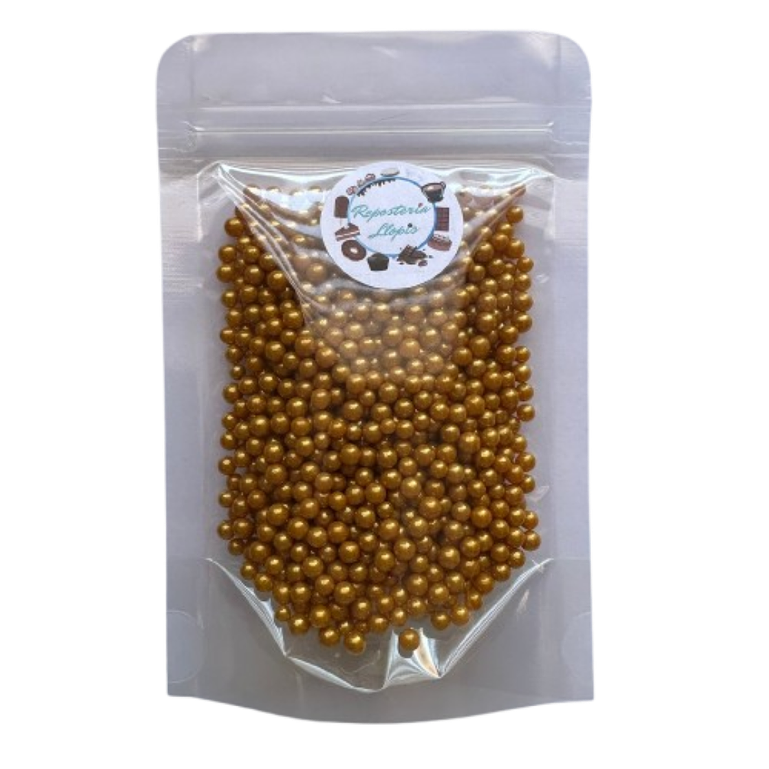 Perla Dorada Brillante 4mm 70gr 1