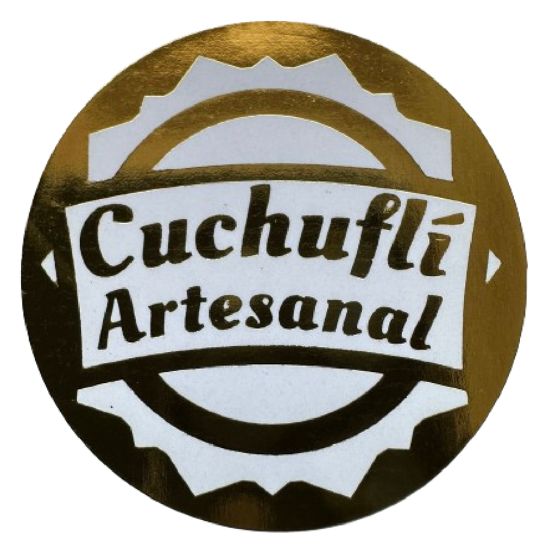 Sticker Cuchufli Artesanal Dorado 38mm 100un 1