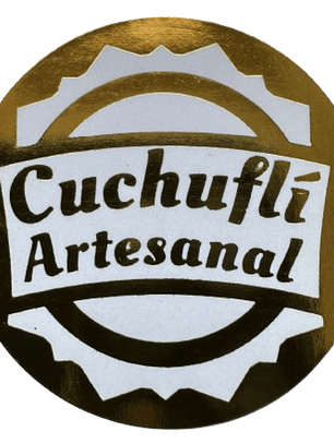 Sticker Cuchufli Artesanal Dorado 38mm 100un