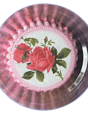 Capsulas Mini Cupcake Diseño L Rosa Tallo 100 un