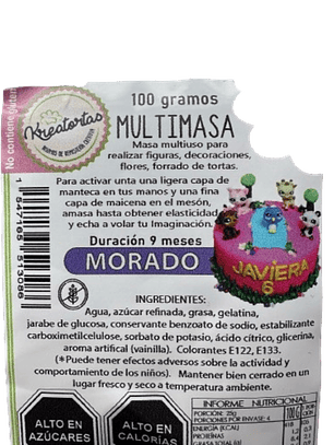 Multimasa Fondant Morada Kreatortas 100gr