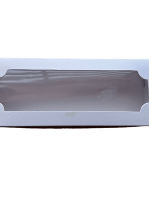 Caja E con Ventana para 3 Alfajores 19x7x3 cm