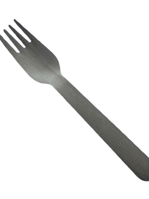 Tenedores desechables madera 16cm 100un