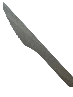 Cuchillos desechables madera 16cm 100un