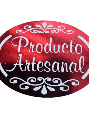 Sticker Producto Artesanal Rojo 100un