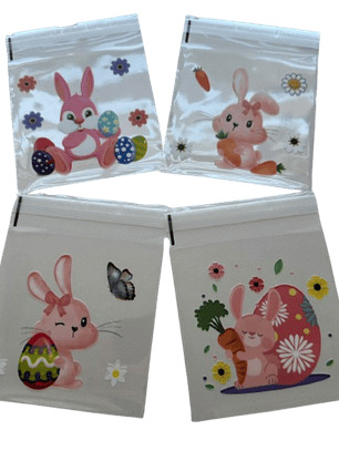 Bolsas Pascua D 10x10+2cm autoadhesivas 100un