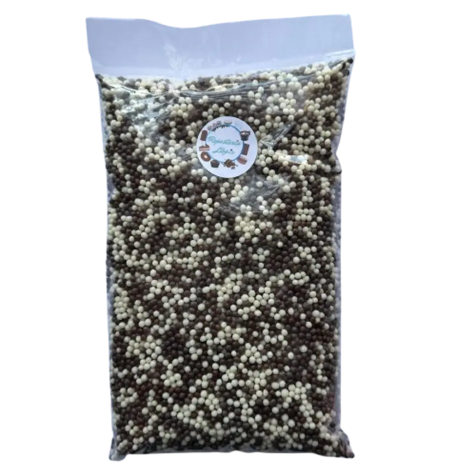 Bolitas Cereal Micro Blanco Negro Bañadas Chocolate 500g 2