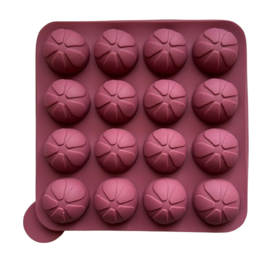 Molde Silicona para 16 Cake Pop Diseño Flor 1
