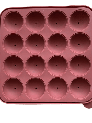 Molde Silicona para 16 Cake Pop Diseño Flor