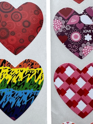 Stickers Corazon A 100un 2,5cm