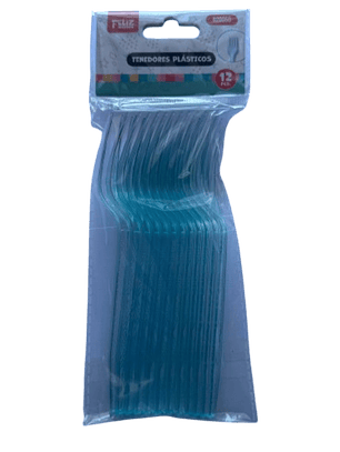 Tenedores 12 un acrilico transparente calipso