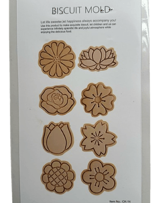 Cortador Galletas Flores Estampadas