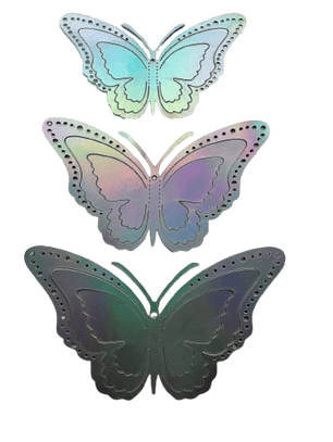 Mariposas Decorativas Purpura Tornasol 12pcs