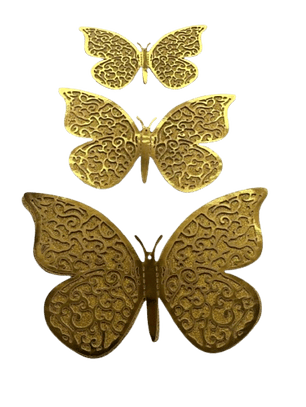 Mariposas Decorativas Doradas 12pcs