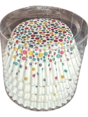 Capsulas Mini Cupcake Diseño A Puntos Color 100Un