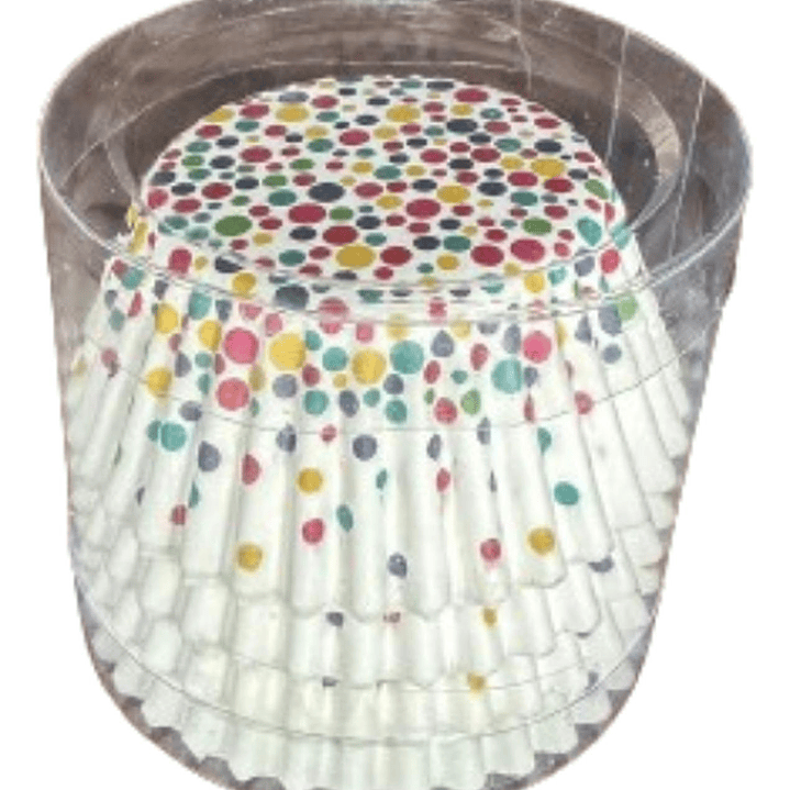 Capsulas Mini Cupcake Diseño A Puntos Color 100Un 2