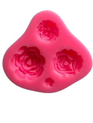 Molde Silicona Rosas 4 figuras
