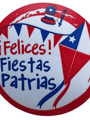 Sticker Fiestas Patrias Volantin 38mm 100un
