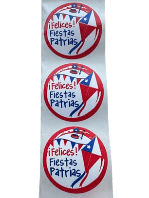 Sticker Fiestas Patrias Volantin 38mm 100un