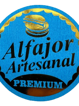 Sticker Alfajor Celeste 38mm 100un