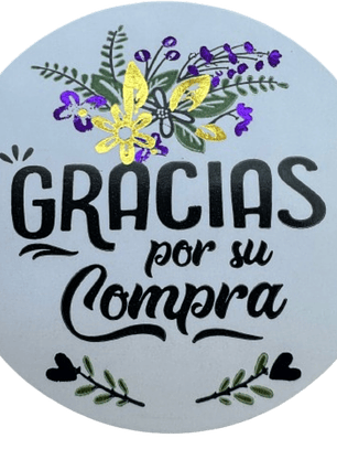 Sticker Gracias por su Compra 38mm 100un