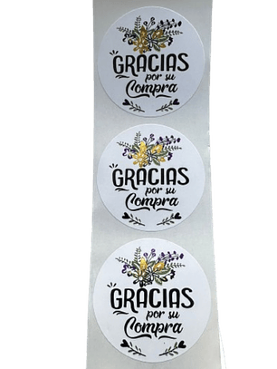 Sticker Gracias por su Compra 38mm 100un