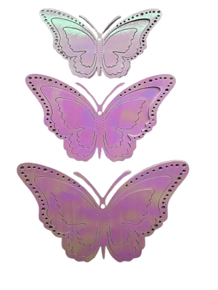 Mariposas Decorativas Rosadas Tornasol 12pcs