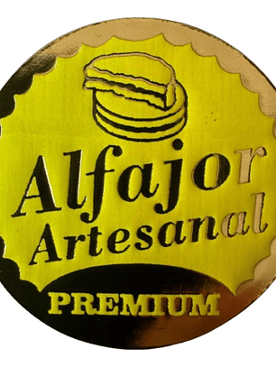 Sticker Alfajor Amarillo 100 unidades 38mm