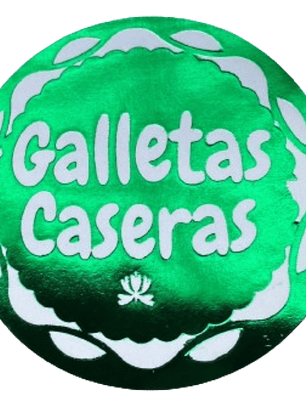 Sticker Galletas Caseras Verde 38mm 100un