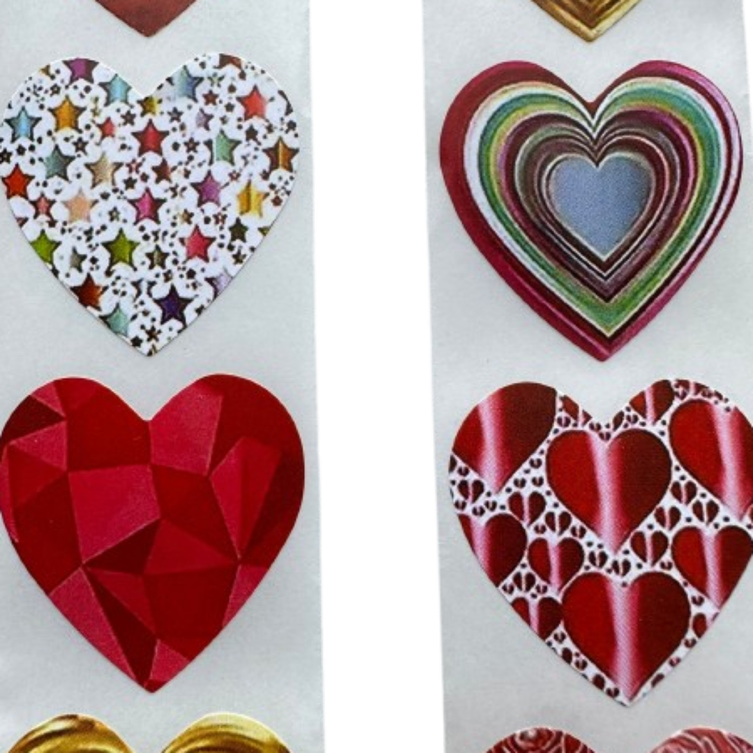 Stickers Corazon B 100un 2,5cm 3