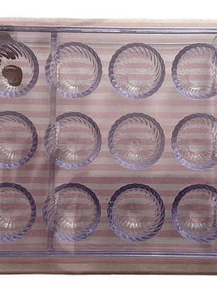 Molde Acrilico Para Chocolate - Esfera Espiral