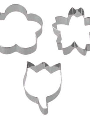 Cortador Galletas Flores 3 Diseños