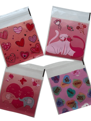 Bolsas San Valentin A 10x10+2cm autoadhesiva 100un