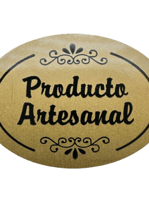 Sticker Producto Artesanal Cafe Claro 100un 4x3cm