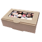 Pack 5 Caja S Carton Mcorr Ventana 19,3x13,5x4,3cm - Miniatura 1