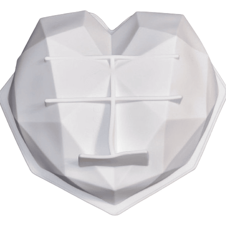 Molde Silicona Corazon Diamante 1