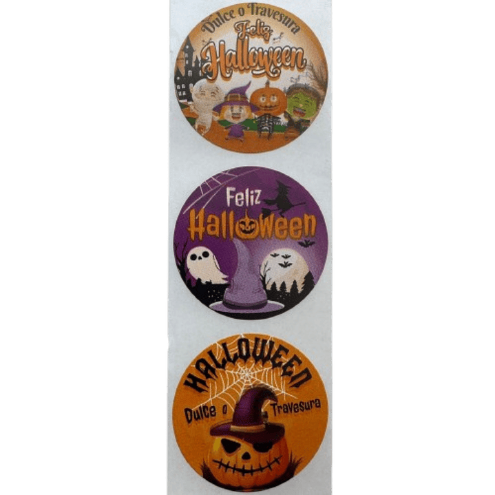 Sticker Halloween A 100 unidades 38mm 1