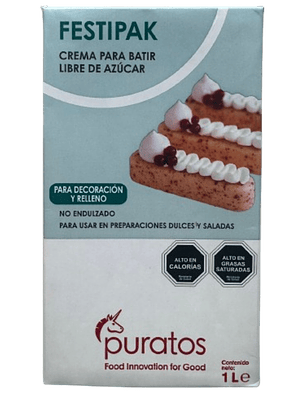 Crema Vegetal Festipak Sin Azucar Puratos 1Lt