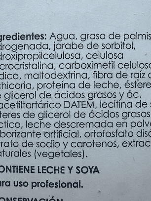 Crema Vegetal Festipak Sin Azucar Puratos 1Lt