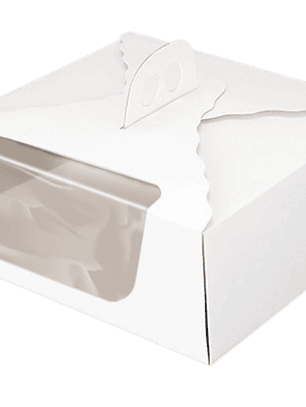 Caja Torta Cuadrada Visor Lateral 35x12 cm